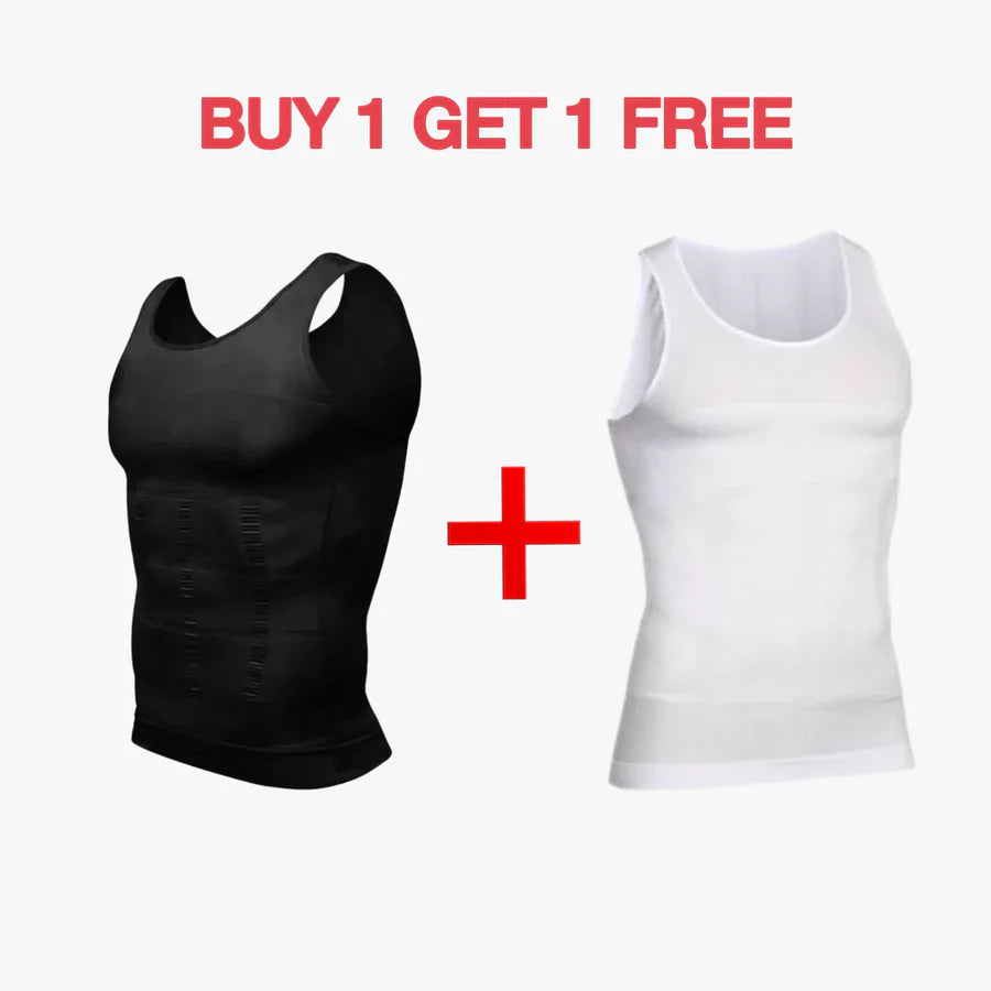 [BUY 1 GET 1 FREE] Men's Shapers Vest For Men  : Lightweight Anti- Sweat Summer Fabric {Pack of 2}